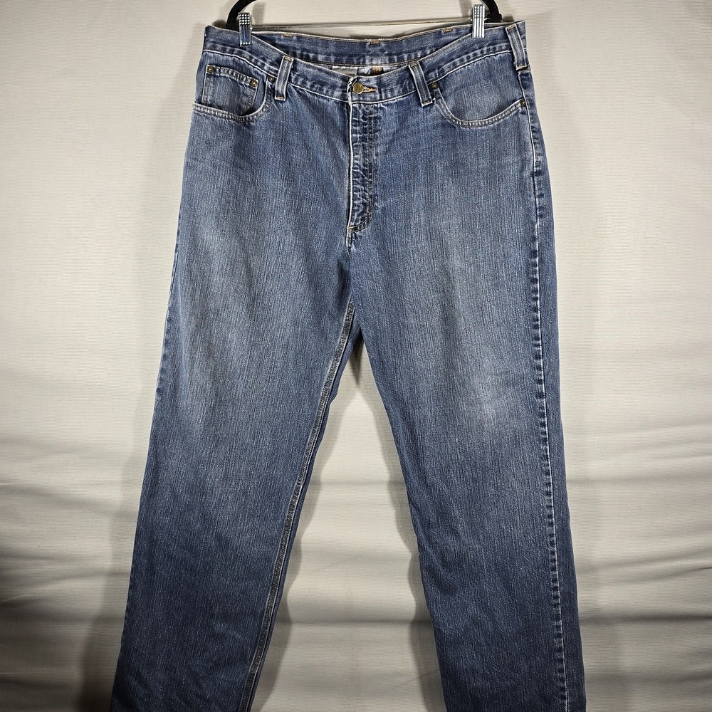 Carhartt Denim Jeans Mens 40x32 Blue Relaxed Fit Pants‎ Workwear 101483-968